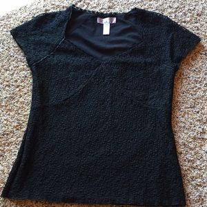 Nine West Black Lace top M